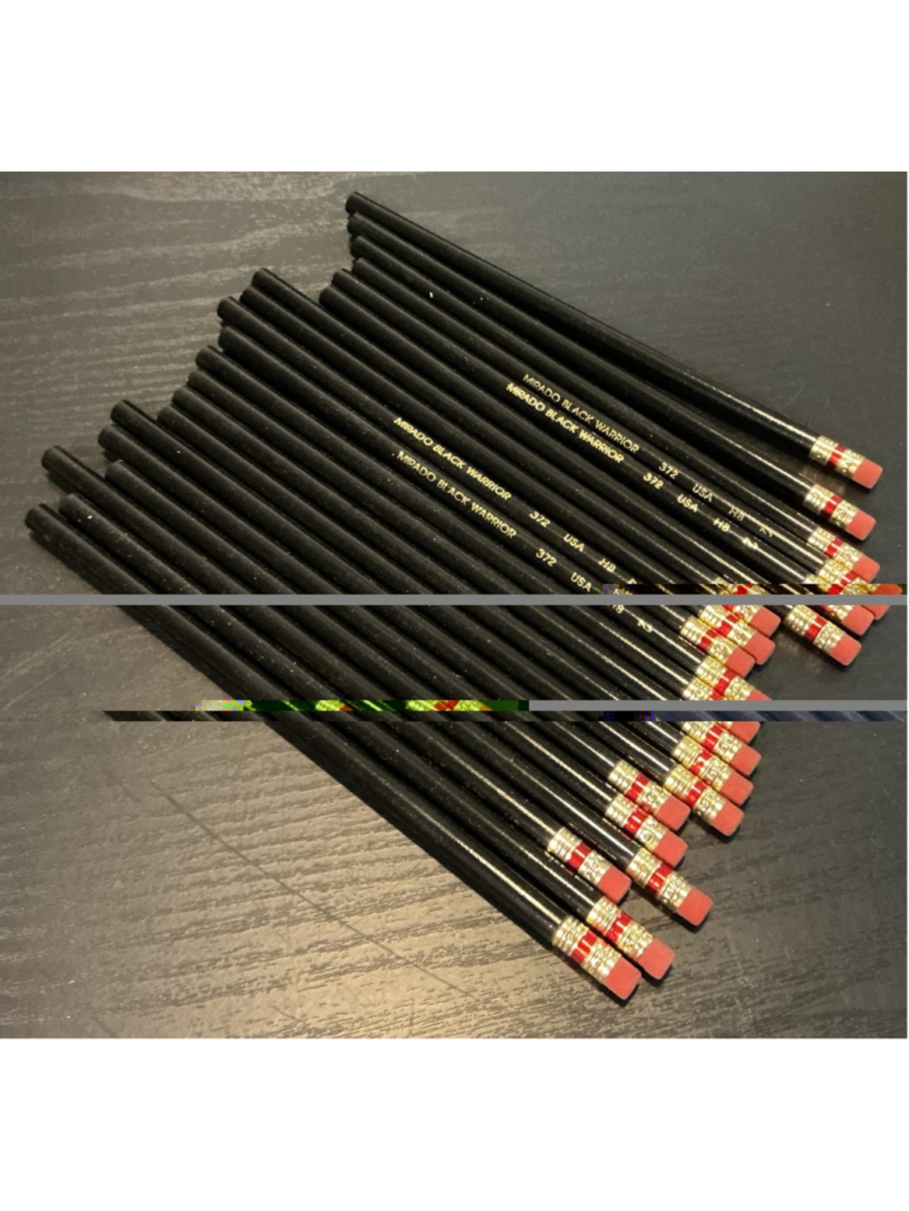 Lot of 20 Vintage Mirado Black Warrior penciles, chemi-sealed 372 USA HB#2